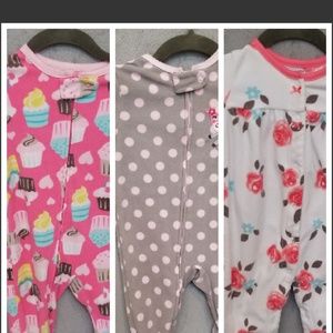 Baby girl fleece pj bundle